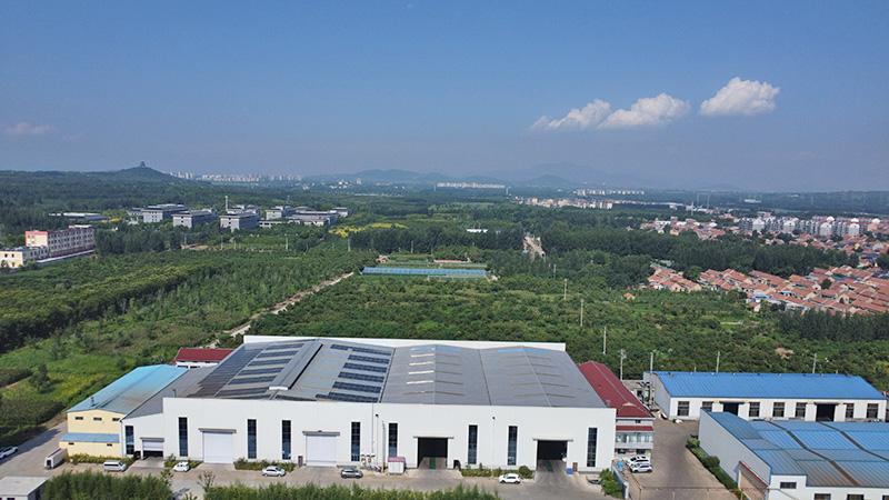 Aerial Panoramic Top View of the Factory